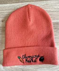 Czapka "chomicza maDka"  KORALOWY 