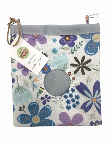 USZATKOWE RADY PAŚNIK MATERIAŁOWY Kwiaty łososiowy środek 24x22 cm  - Paśniki - Uszatkowe Rady