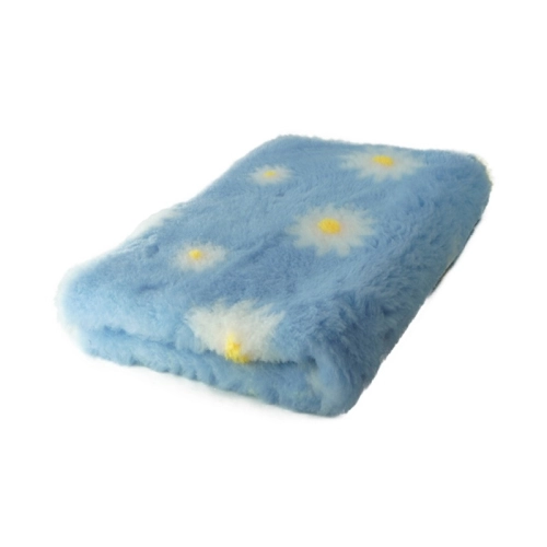 Posłanie DRY BED 75x50cm Legowisko antypoślizgowe 28mm błękitne stokrotki - Legowiska i Dry Bedy - Uszatkowe Rady
