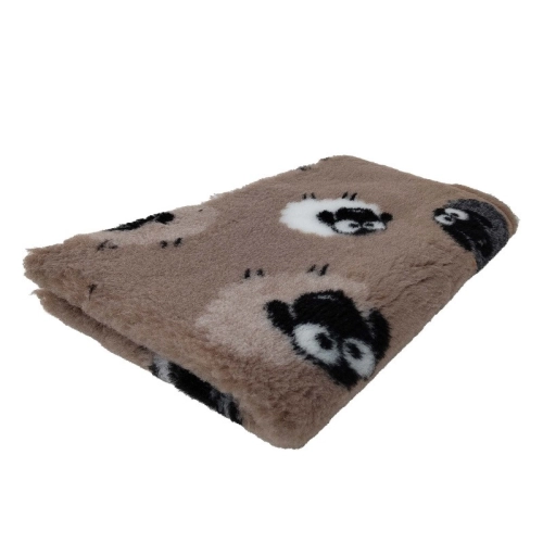 Posłanie DRY BED 75x50cm Legowisko antypoślizgowe 28mm brązowe owce - Legowiska i Dry Bedy - Uszatkowe Rady