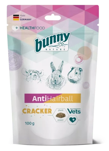 Bunny Nature AntiHairball Cracker 100g - przysmak wspierający w okresie linienia - Suplementy i karmy specjalistyczne - Uszatkowe Rady